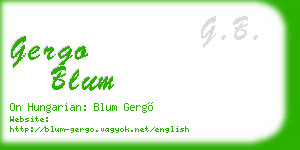 gergo blum business card