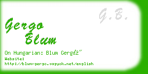gergo blum business card